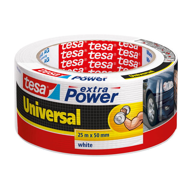 VÄVTEJP EXTRA POWER 56388 TESA UNIVERSAL VIT 25MX50MM | Beijerbygg Byggmaterial